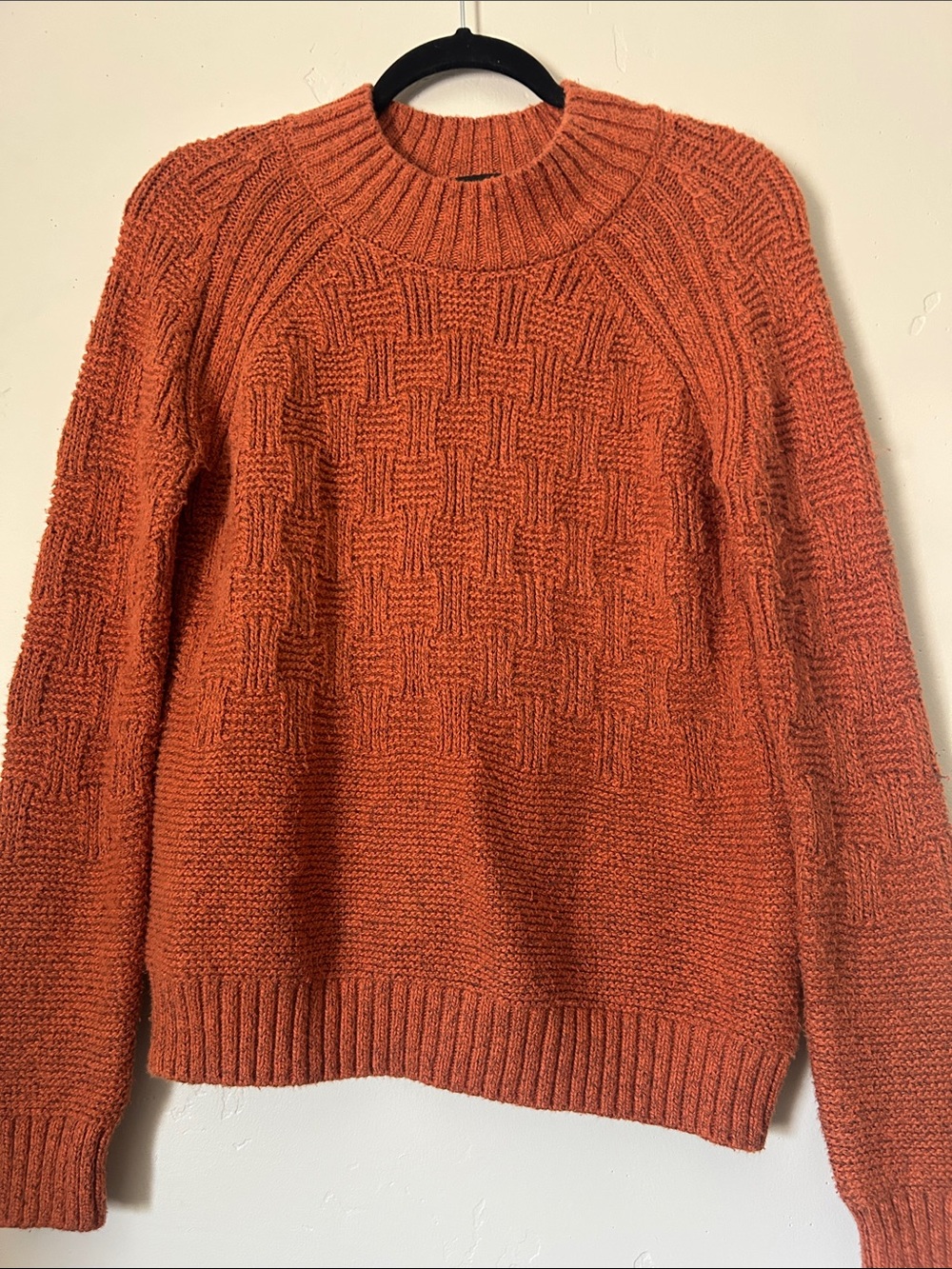 Prana Women’s Long Sleeve Textured Crewneck Sweater - Rust XS